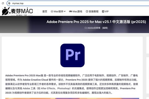 Adobe Premiere Pro 2025 官方下载：开启视频编辑新时代